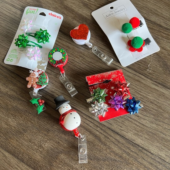 🎄🎁☃️ Christmas hair accessories and name tag holder - Picture 5 of 10